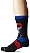 Stance Men's Freedom Heads Graphic Striped Arch Support Classic Crew Sock, Black, L