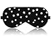 Lonfrote Star Mulberry Silk Sleep Eye Mask for Women Men,Sleeping Mask Blindfold with Adjustable Strap,Smooth Eye Shades Cover for Nap Yoga Travel (Black)