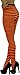 ToBeInStyle Women's Colorful Opaque Striped Tights Pantyhose Stocking Hosiery - Black/Neonorange - One Size