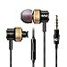 Wood In-ear Headphones Noise Cancelling Earbuds Wired Headphones with Mic for MP3/iPhone/Laptop/iPod/TV