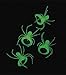 288 Bulk Halloween Spider Ring Assortment - Orange, Purple, Black, and Glow-in-the-Dark Creepy Crawly Party Favors, Treats, and Cupcake Toppers
