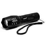 Tactical Flashlight Torch Light, iXCC Stylish Lime Green 900 Lumen with Adjustable Focus and 5 Light Modes for Hiking, Camping, Power Outages and Emergencies