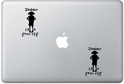 Dobby Is A Free Elf Hp Funny ArcDecals78601685 Set Of Two (2x) , Decal , Sticker , Laptop , Ipad , Car , Truck