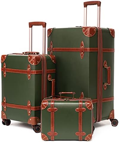 thumbnail image 2 of Urecity Vintage And Cute Carry-on Overnight Case Non-wheeled Mini Leather Trunk Suitcase With Shoulder Strap, Red Alligator, 16", Pretty And Cute Vintage Case 2 of 12