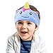 Kids Headphones, Volume Limiting with Ultra Thin Adjustable Speakers Soft Children Fleece Headband Toddler Headphones for Home and Travel - Unicorn