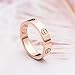 BESTJEW Rose Gold Love Screw Ring Engagement Wedding Couples Band Titanium Stainless Steel Size 8