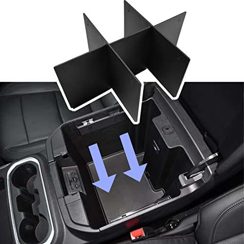 RUNROAD Organizer Per Console Centrale – Compatibile Con GMC Sierra/Chevy Silverado 2007-2014 – Vassoio In ABS