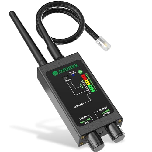 JMDHKK M8000 Spy Camera Detector, Spy Microphone, Listening Device for Hotel, Travel, Vehicle, Office, Public Fitting Room (Black)
