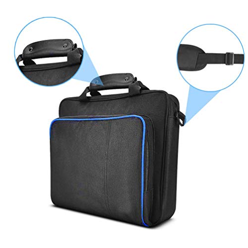 Game Machine Bag Backpack Storage Travel Shoulder Handbag Solid Chain Fashion Comfort Handle Suitable for PS4 -Black - Thumbnail 7