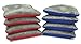 Tailgating Pros Red Royal Blue Pro-Style Cornhole Bags Two-Sided Slick & Stick Resin-Filled Suede and Duck Canvas Set of 8
