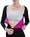 Roseate Women's Body Shaper Waist Trainer Sweat Top Long Sleeve Shirt Weight Loss Shapewear Neoprene S
