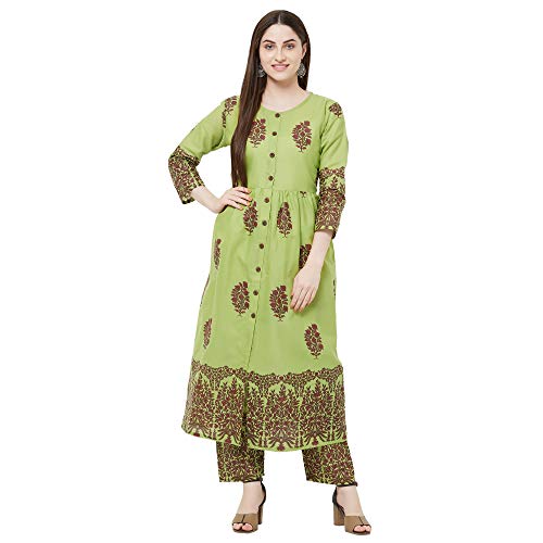 GoSriki-Womens-Cotton-Block-Printed-Kurta-With-Palazzo-Pant-Set GoSriki-Womens-Cotton-Block-Printed-Kurta-With-Palazzo-Pant-Set