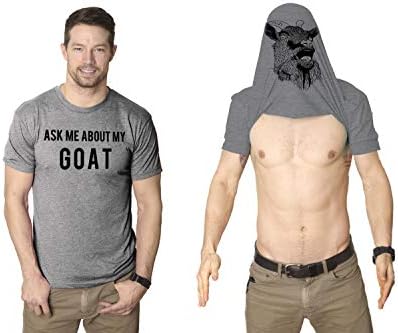 Mens Funny Animal Shirts Crazy Polar Bear Goat Flip Squirrel Hunter and Crow Animal Graphic Tees