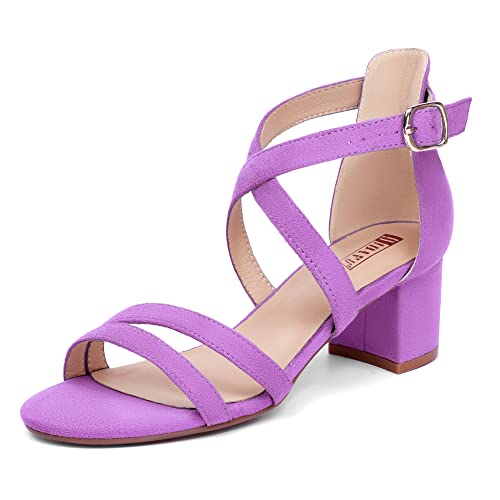IDIFU Women's Strappy Block Heel Sandals