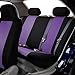 FH Group Full Set Car Seat Covers 3D Air Mesh - Universal Fit Automotive SeatCovers,1 Piece Front SeatCovers,Solid Back SeatCover,Washable Car Seat Cover for SUV, Sedan, Car Accessories Purple