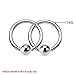 BodyJ4You 8PC Ball Closure Piercing Ring BCR 14G Steel Ear Lobe Tragus Daith Nose Septum Lip Nipple