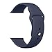 Apple Watch Band, WESHOT Silicone Soft Replacement Watch Band Strap For Apple Watch Sport Edition 38MM Midnight Blue S/M