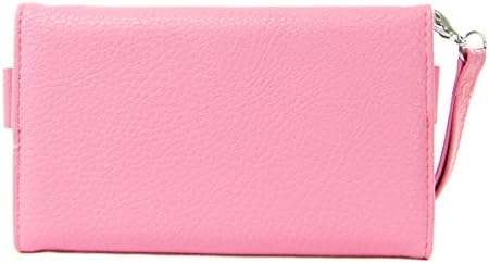 Cosumer Cellular Doro 824 SmartEasy  Phone wristlet case with I.D and Card Holder (Pink)