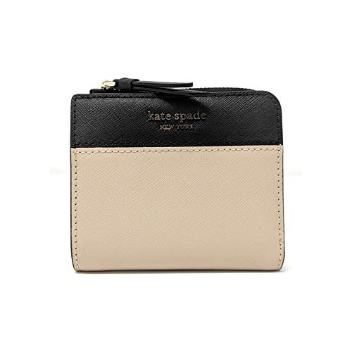 Kate Spade New York Cameron L-Zip Bifold Wallet Warm Beige Black, Small on  Galleon Philippines