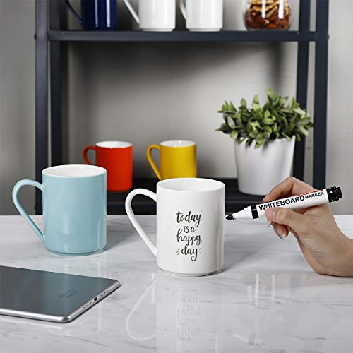 Sweese-603003-6er-Set-Kaffeebecher-aus-Porzellan-350-ml-Tasse-mit-groem-Henkel-fr-Heigetrnke-Blaue-Serie