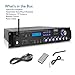 Pyle Multi-Channel Bluetooth Power Amplifier - 3000 Watt Audio Rack Mount Home Speaker Sound Stereo Receiver FM Radio, USB, Headphone, RCA, Dual Microphone w/ Echo, LED, Wireless Streaming P3001AT