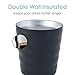 Classic Espresso Lungo Double Wall Stainless Steel Cup Set of 2, 8 Ounces Verre Collection (Matte Black)