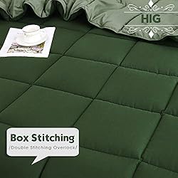 HIG 3pc Green Down Alternative Comforter Set Queen