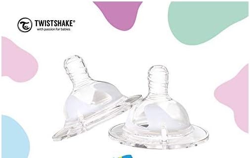 Twistshake Baby Anti-Colic Teats - Set of 2 (Medium Size), Medium (2m+), Medium (Set of 2) - Image 4