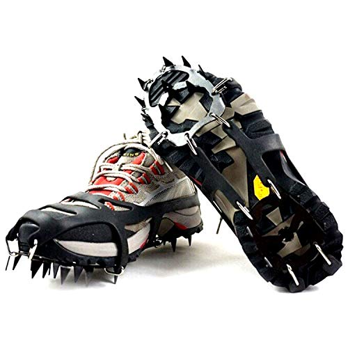 Cales De Traction Glace Winter De Tourking Universal 18 Dents, équipement D’escalade Crampons Pinces à Glace Crampon Ice…