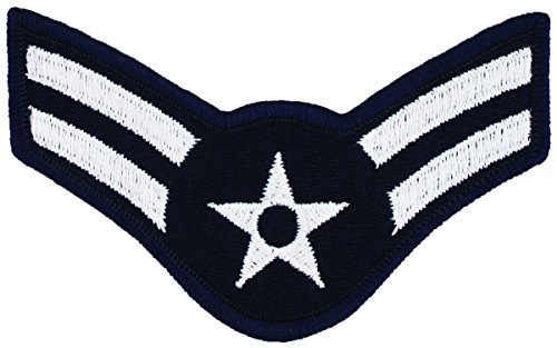 USAF Chevron Blue/Silver (Pair)
