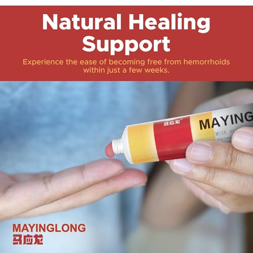 Mayinglong Musk Hemorrhoids Ointment (3 x 10g Tubes), 30g - Maximum Strength Formula for Hemorrhoidal Fast Relief, Soothes Itching, Burning & Discomfort - Fast-Acting Treatment to Shrink Swelling