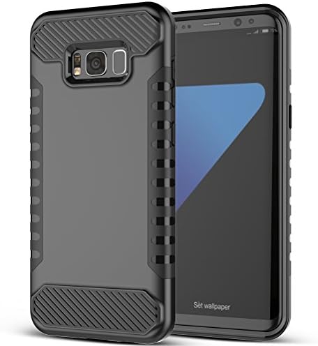 Galaxy S8+ Case,LJKEN[Dual Layer][Tough Armor][Soft rubber Protection][Anti Scratch Shockproof] [TPU Bumper] Cover For Samsung Galaxy S8 Plus 2017-Black