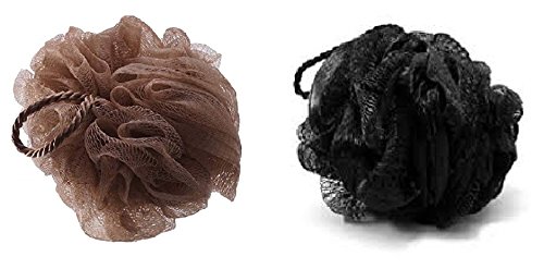 Krisah Bath Loofah/Luffa/Lofah Sponge - Black & Golden Color(Pack of 2)