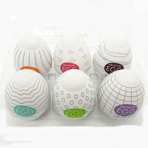 CFTGVBHJ 6pcsMen's Training Massage Toys, A Variety of Different Egg Yolks, Stretch Materials, Flying General Feeling