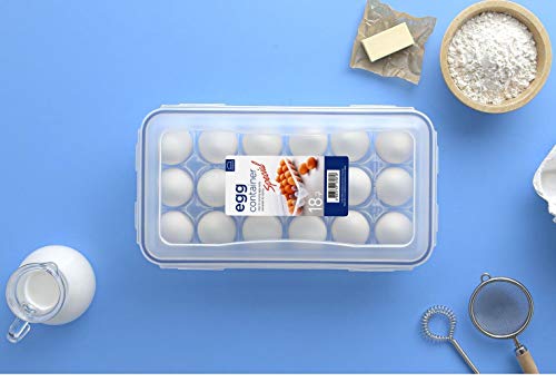 Lock & Lock Egg Multifunktionsbox Transportbox für 18 Eier, Transparent/Blau – Bild 4
