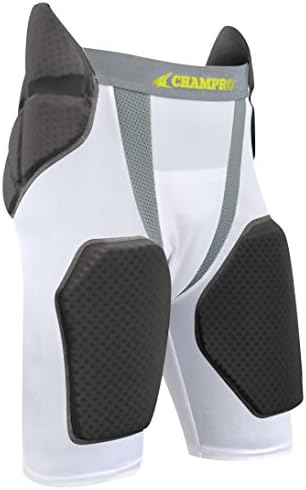 CHAMPRO Tri-Flex 5-Pad Integrated Adult Football Girdle with Built-in Hip, Tail, and Thigh Pads