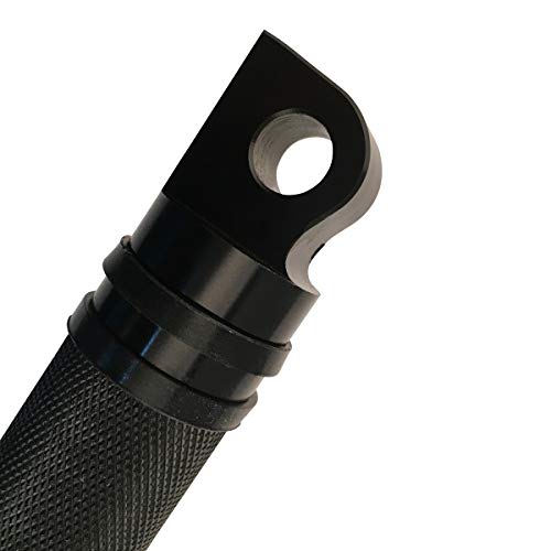 Goldfire Pair Billet CNC Aluminum Motorcycle Foot Pegs For Harley Style Male Mount Footpegs Footrest (Black) - Thumbnail 4