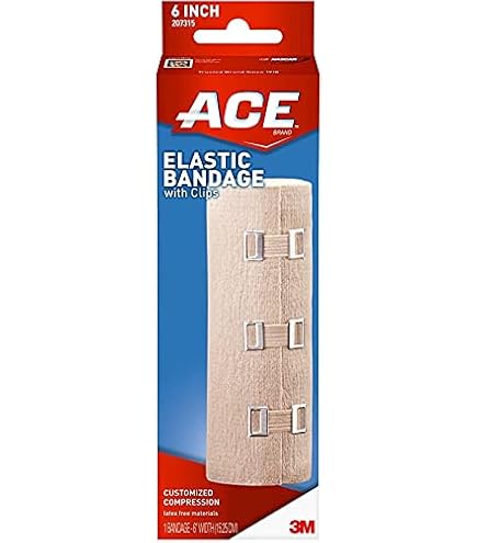 Amazon.com: ACE Elastic Bandage w/ Hook Closure 207604, 4 Inch