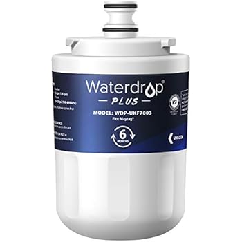 Waterdrop UKF7003 Refrigerator Water Filter, Replacement for Maytag UKF7003, UKF7002AXX, Whirlpool EDR7D1, UKF7003AXX, UKF7002, 7003AXXP, UKF7001AXX, UKF6001AXX, UKF5001, NSF 401&53 Certified