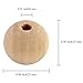 Supla 60 Pcs Unfinished Natural Solid Round Wood Spacer Beads 1 inch Diameter Wooden Loose Beads Balls for DIY Art & Craft Project and Jewelry Making