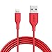 Anker Powerline 6ft Lightning Cable, MFi Certified USB Charge/Sync Cord for iPhone Xs/XS Max/XR/X / 8/8 Plus / 7/7 Plus / 6/6 Plus / 5s / iPad, and More (Red)