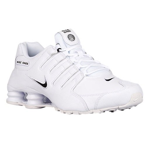 Nike Men's Shox NZ Running Shoe White / Black - White - 15 D(M) US