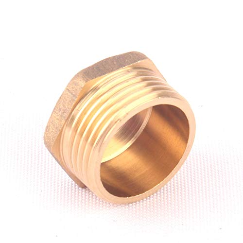Kammas 1pcs Well Brass 3/4" Male Thread Cap for Garden Irrigation Fittings Water Pipe Plug Tube Metal Adapter Connector Parts - (Diameter: 3/4'')