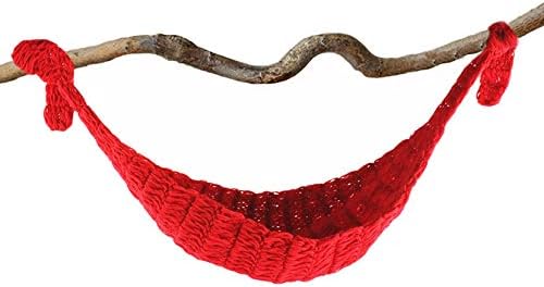 Baby Newborn Photography Props Hammock Handmade Crochet Knitted Unisex Baby Outfit Photo Prop Baby Photography(Stick not Included) (Red)