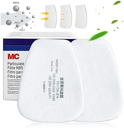 PerGrate 10/20/50Pcs Filter Cotton Protective Replaceable Anti Dust Suitable for 6200