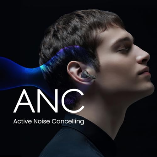 Aiwa Audífonos Bluetooth TWS con ANC, Negro