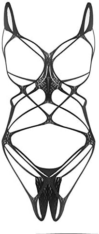 Ciimii Crotchless Bodystocking Open Cup Bodysuit Teddy Lingerie