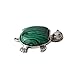 Joya Gift Jewelry Tortoise Shape Keyring Malachite Gemstone Pendant Stainless Steel Keychain