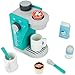 Rise & Shine Pod Capsule Coffee Maker Playset, with 2 Cups, 2 Pods, 2 Spoons, 1 Coffee Maker, Cream & Sugar (9 Pcs.) by Imagination Generation