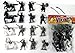 Plastic Toy Soldiers Medieval Vikings Painted Figure Set No.1 1/32 Scale 16 Pieces with Horses and Weapons! Marx Type Army Men Figures by Sunjade